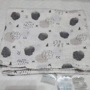 Aden + Anais Gray Muslin Baby Blanket